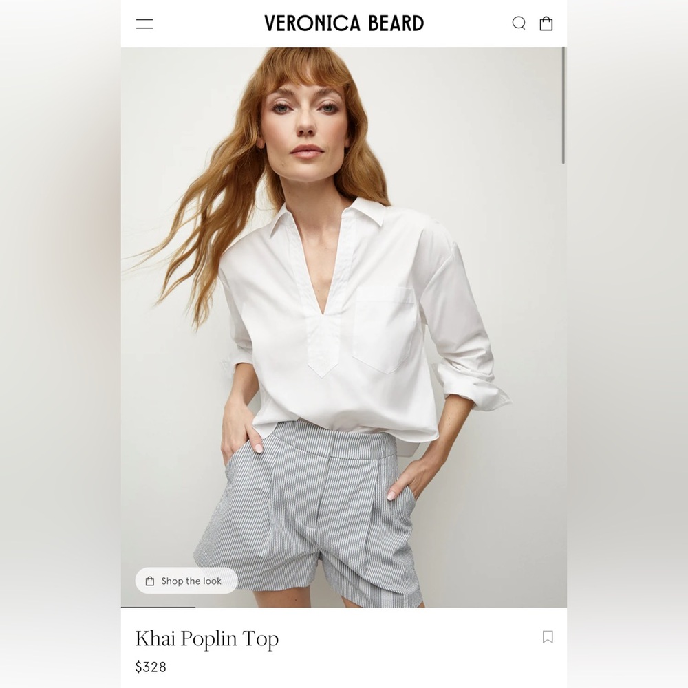 Veronica Beard Khai Poplin Top